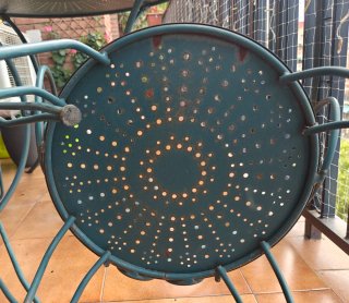 Mesa Vintage Hierro Ø95cm Desmontable 3 Sillas
