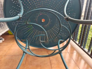 Mesa Vintage Hierro Ø95cm Desmontable 3 Sillas