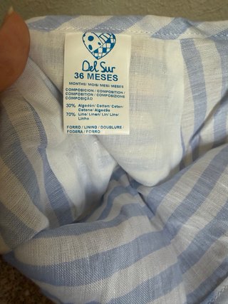 Capota bebé rayas azules