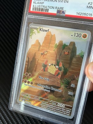 Carta Pokémon Klawf Illustrazione Rara PSA 9