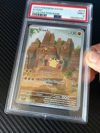 Carta Pokémon Klawf Illustrazione Rara PSA 9