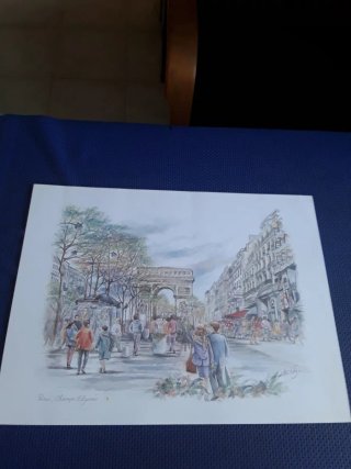 Set 4 Stampe Vintage Parigi Bernadette Voz