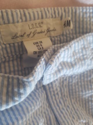 Shorts H&M rayas azules. Talla 38