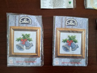 Set 5 Quadretti Punto Croce DMC