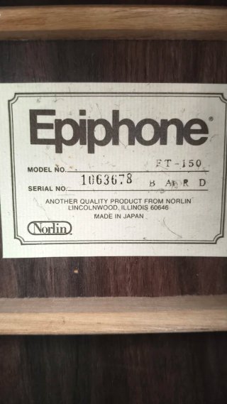 Guitarra Acústica Epiphone FT150 Made in Japan