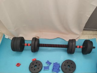 Barra de pesas 20kg ajustable
