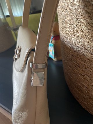 Bolso Piel Vintage Flores Piel Serpiente