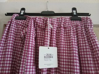 Falda cuadros vichy acampanada morada
