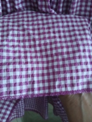 Falda cuadros vichy acampanada morada