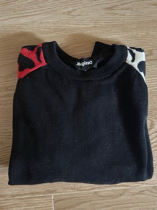 Jersey Desigual Negro y Rojo