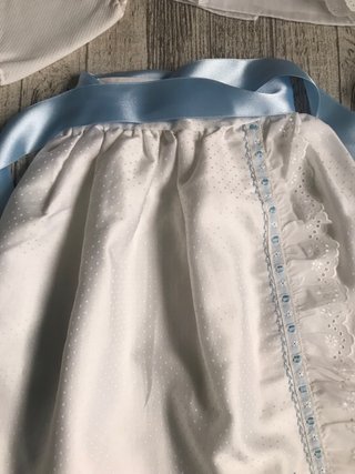 Conjunto 3 piezas bebé blanco y azul