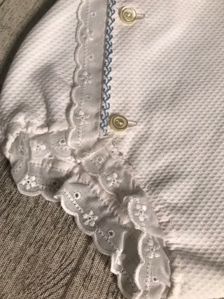 Conjunto 3 piezas bebé blanco y azul