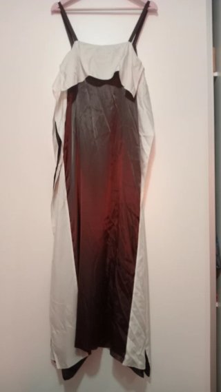 Vestido Massimo Dutti M Marrón y Blanco