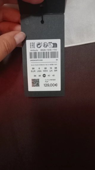 Vestido Massimo Dutti M Marrón y Blanco