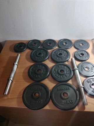 Mancuernas ajustables con discos