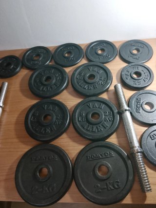 Mancuernas ajustables con discos