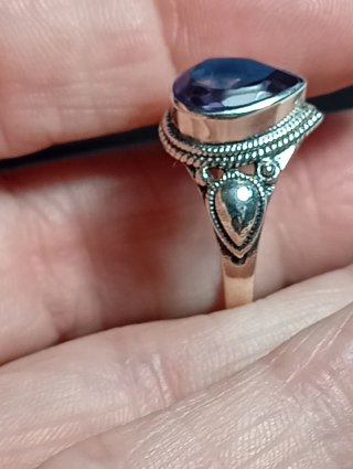 Anillo Plata Ley Amatista