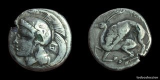 LUCANIA VELIA DIDRACMA FORRADO 280 a.C. (A1039)