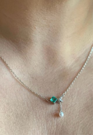 Collar topacio y perla