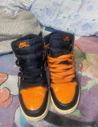 Jordan 1 High Black Orange Patent