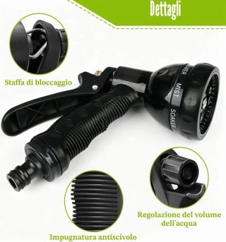 Tubo da Giardino Flessibile ed Espandibile 15m New