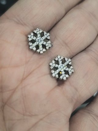 Pendientes Copo de Nieve Plata y Circonitas