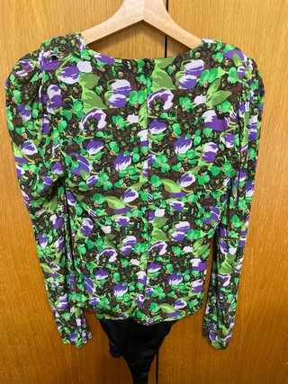 Body Zara Estampado Floral Manga Larga