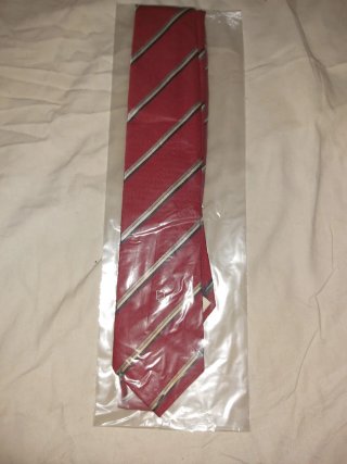 Corbata Dior Rayas Rojas y Grises