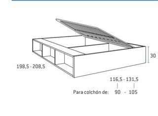 Litera juvenil con canapé abatible