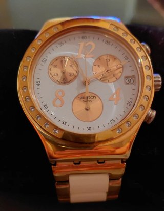 Swatch Irony Chrono Dreamwhite Rose Gold