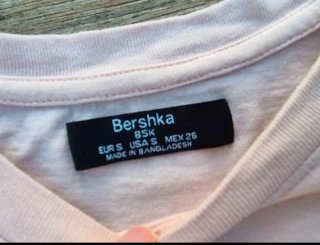 Camiseta rosa algodón manga corta mujer Talla S