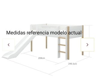 Cama alta infantil pino 90x190/200 JYSK /FLEXA