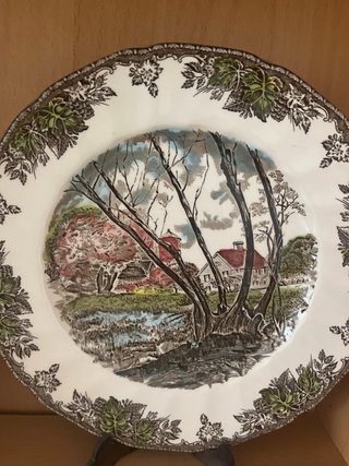 Juego de 2 platos decorativos paisaje