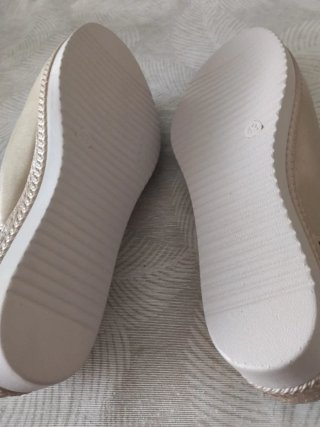 Sandalias cuña doradas talla 43