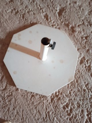 Base sombrilla hexagonal Hierro blanco
