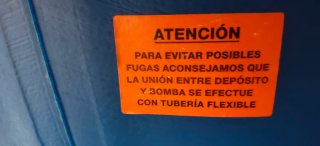Depósito agua potable PVC
