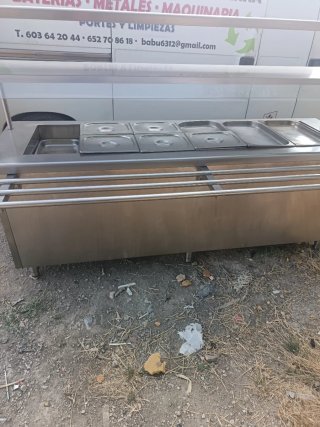 Mesa buffet caliente acero inoxidable