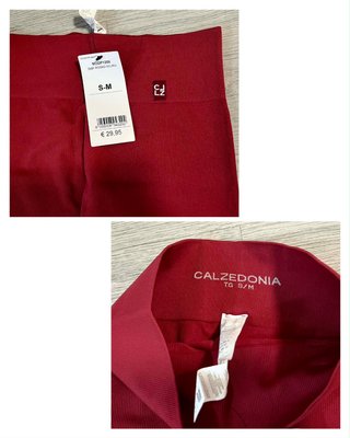 Legging rojo-burdeos básico acampanado.