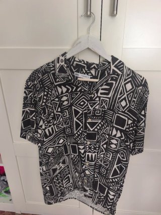 Camisa Zara Estampada Manga Corta