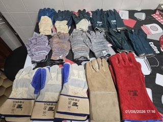 Guantes de trabajo STAR-BLU (Beige/Rojo)