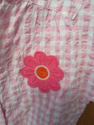 Camisa niña Zara cuadros rosa y blanco