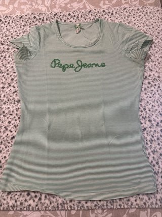 Camiseta Pepe Jeans verde rayas