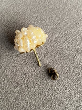 Pendientes Vintage, Aqua Dulce, Perlas Arroz