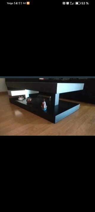 Mesa de centro moderna madera y metal
