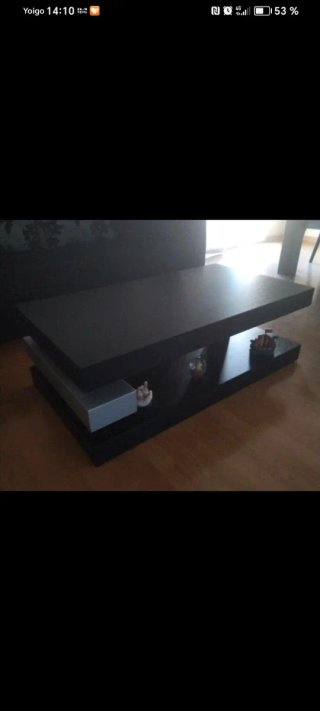 Mesa de centro moderna madera y metal