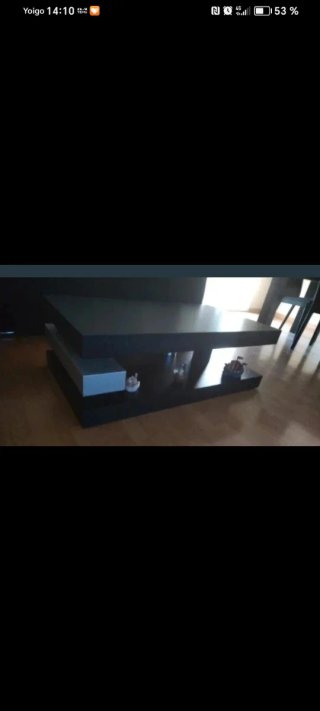 Mesa de centro moderna madera y metal