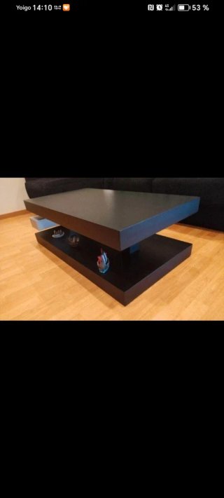 Mesa de centro moderna madera y metal