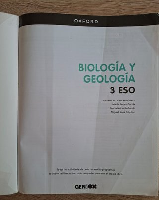 Biología y Geología 3º ESO