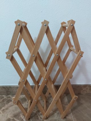 Botellero madera plegable