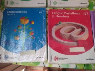 Libros de Texto 4°de la ESO Santillana forrados
